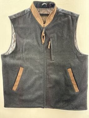 Madison Creek Outfitters Men's Large Vest Grey And‎ Brown 3rd Chest Pocket